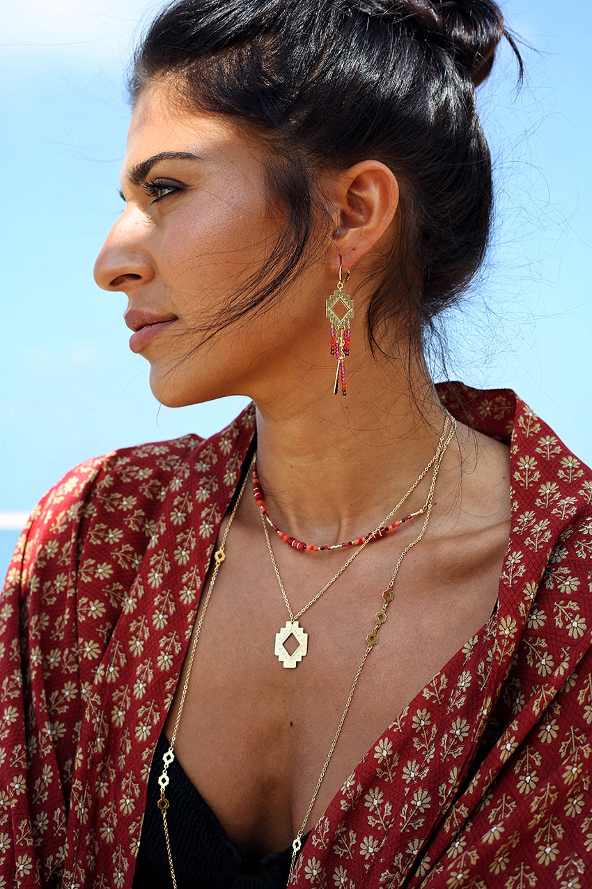 BOUCLES D'OREILLE MÉLINÉ - KILIM