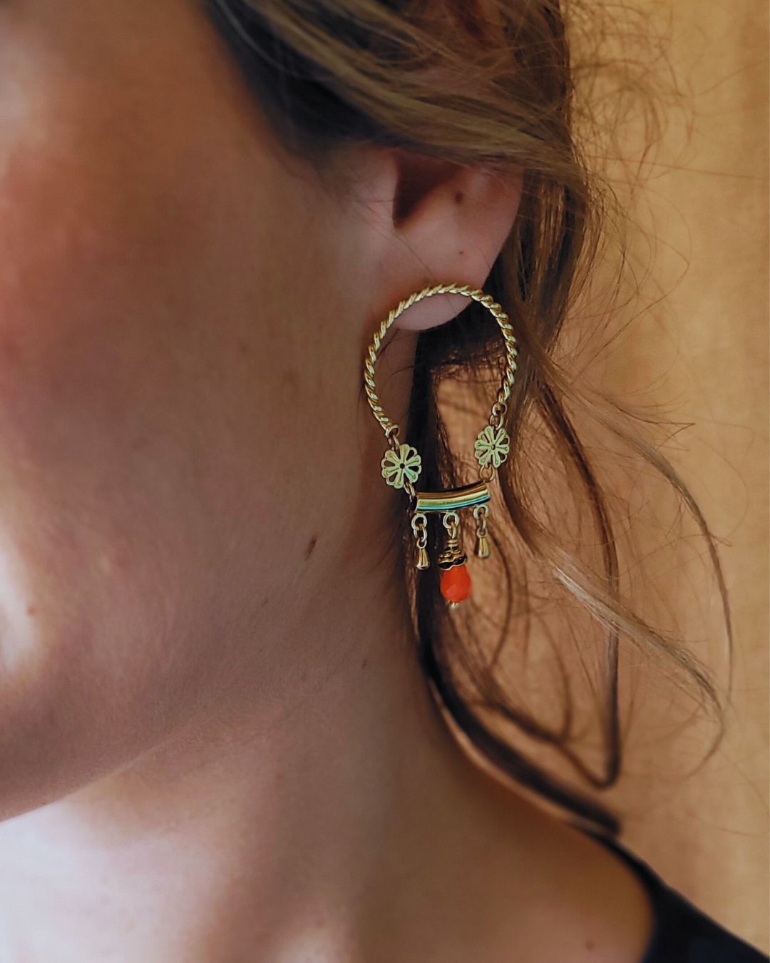 BOUCLES D'OREILLE TORSADE - DEHLI