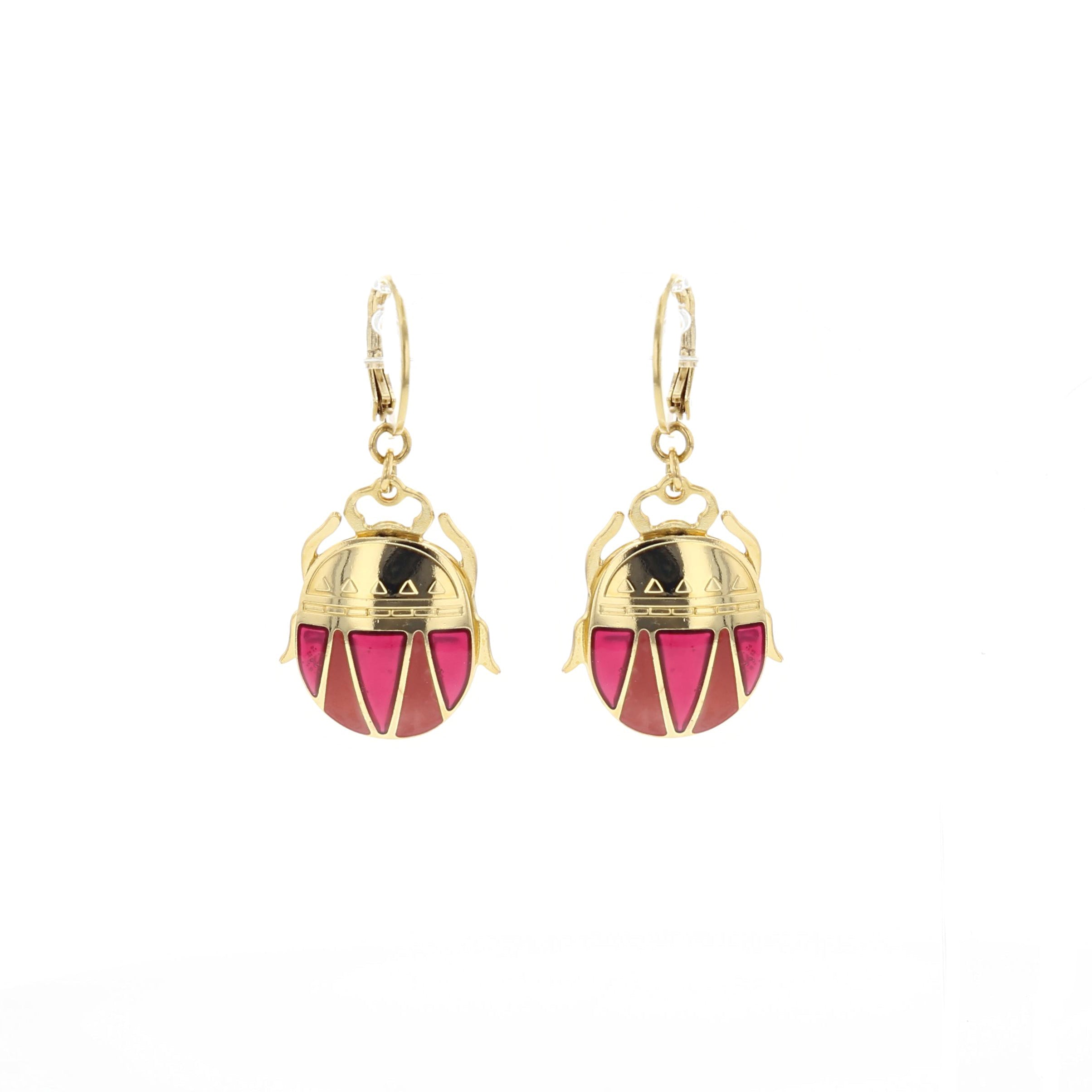 BOUCLES D'OREILLE- SCARABÉE