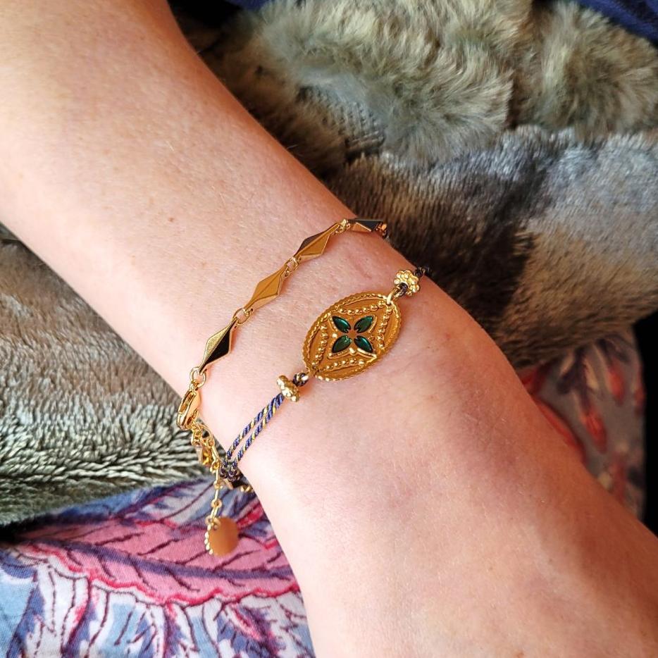 BRACELET MÉDAILLE LOTUS - DEHLI