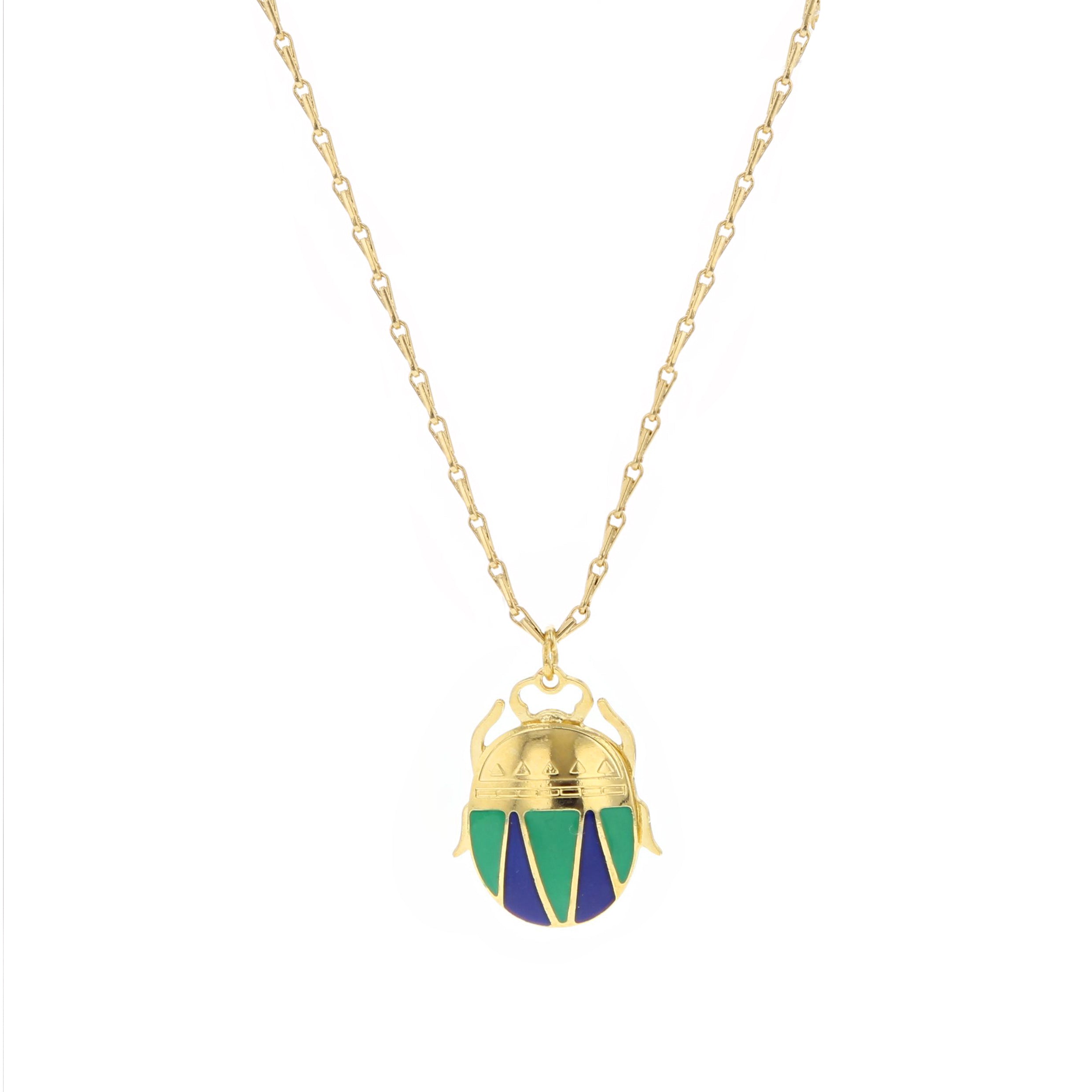 COLLIER LONG - SCARABÉE