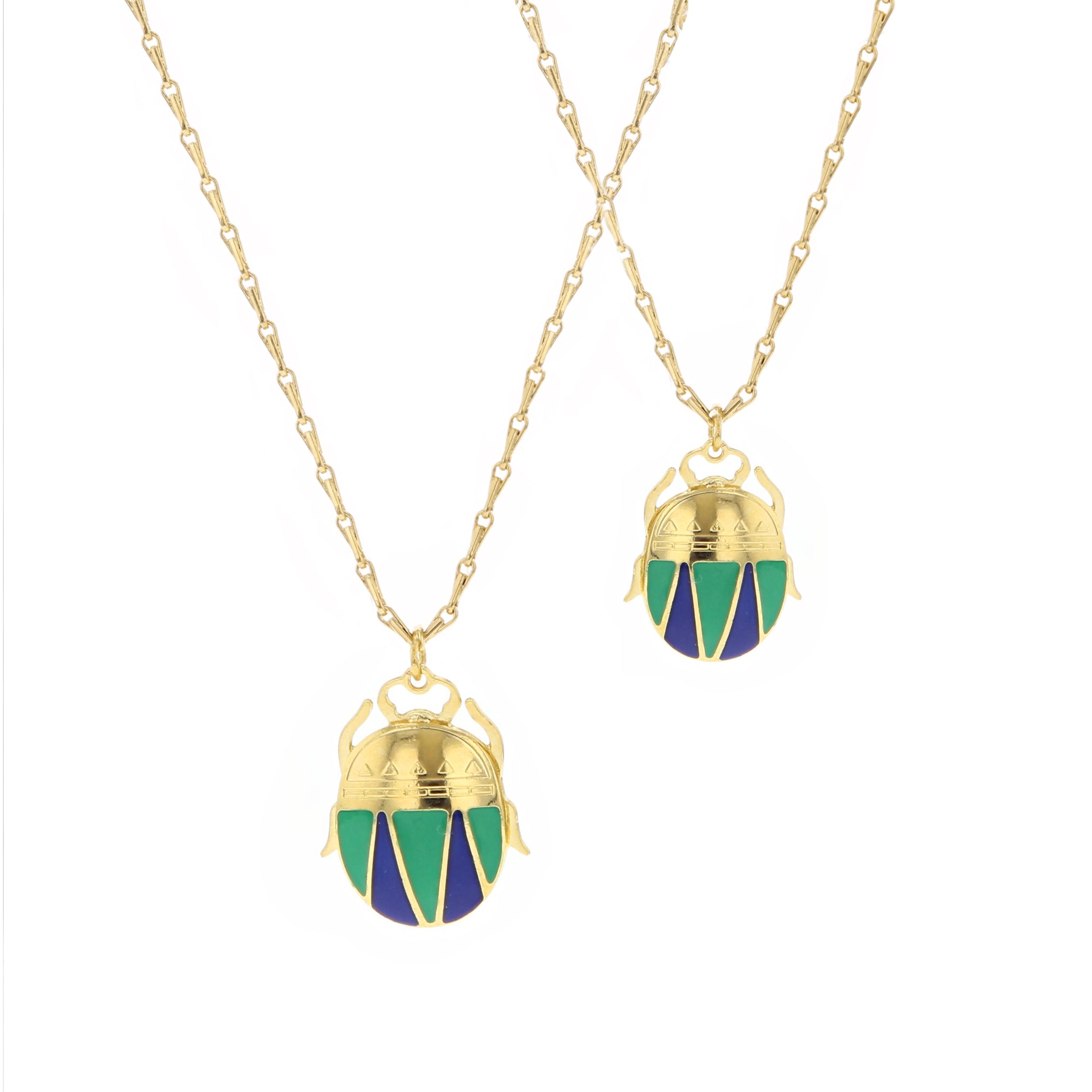 COLLIER LONG - SCARABÉE