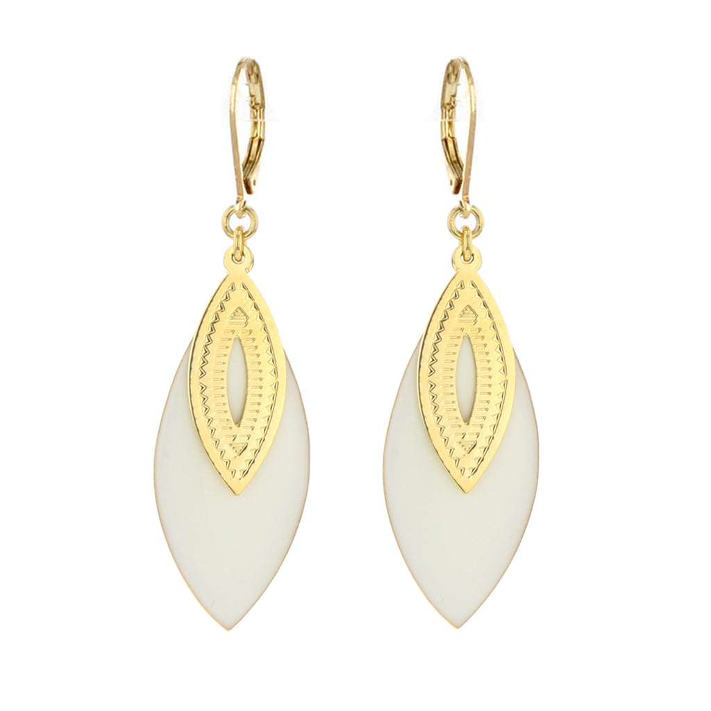 BOUCLES D'OREILLES FEUILLES - ANTILLES