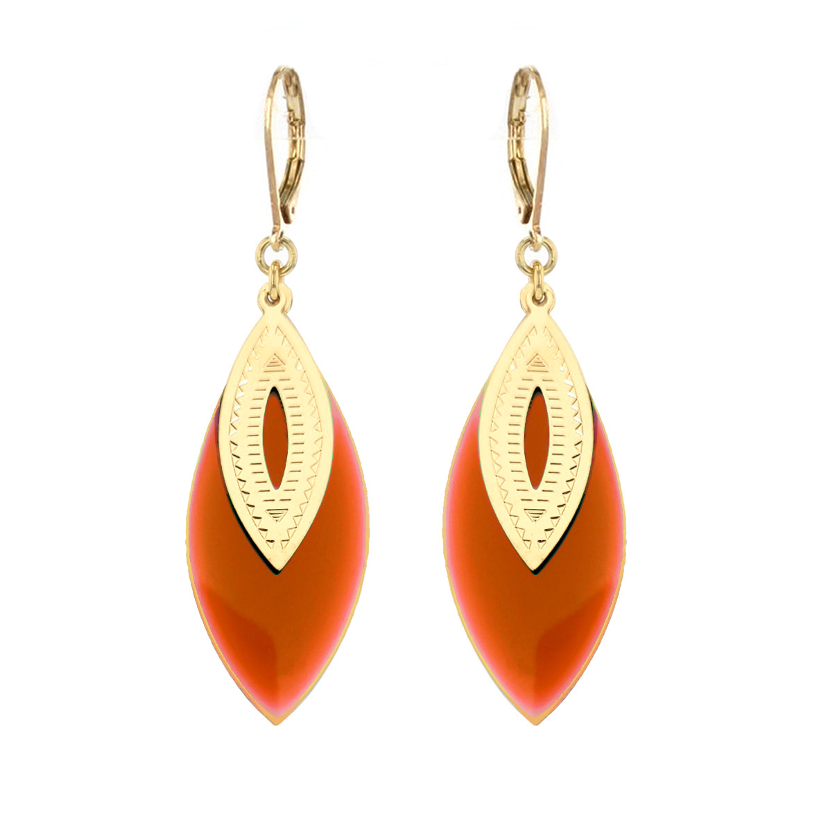 BOUCLES D'OREILLES FEUILLES - ANTILLES