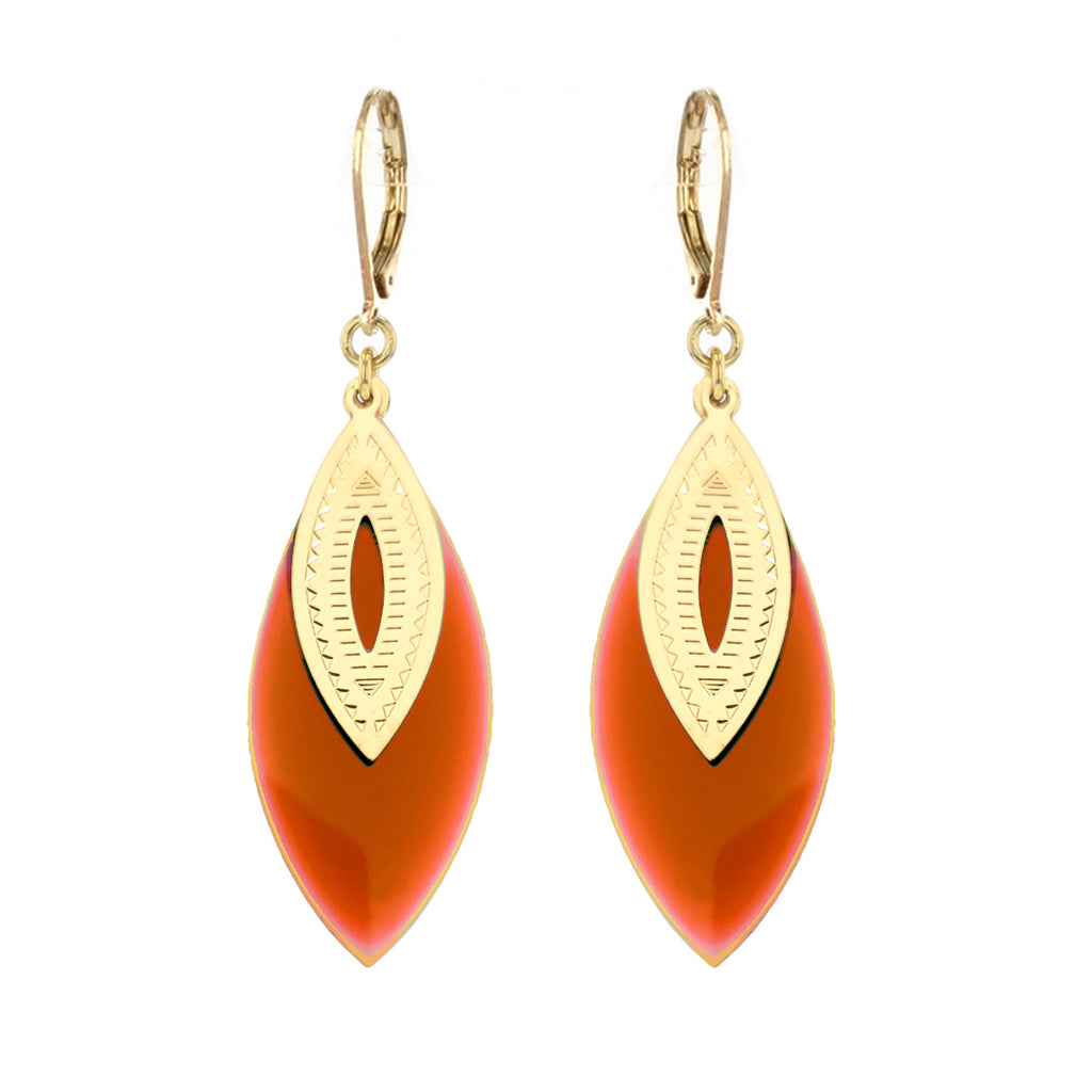 BOUCLES D'OREILLES FEUILLES - ANTILLES