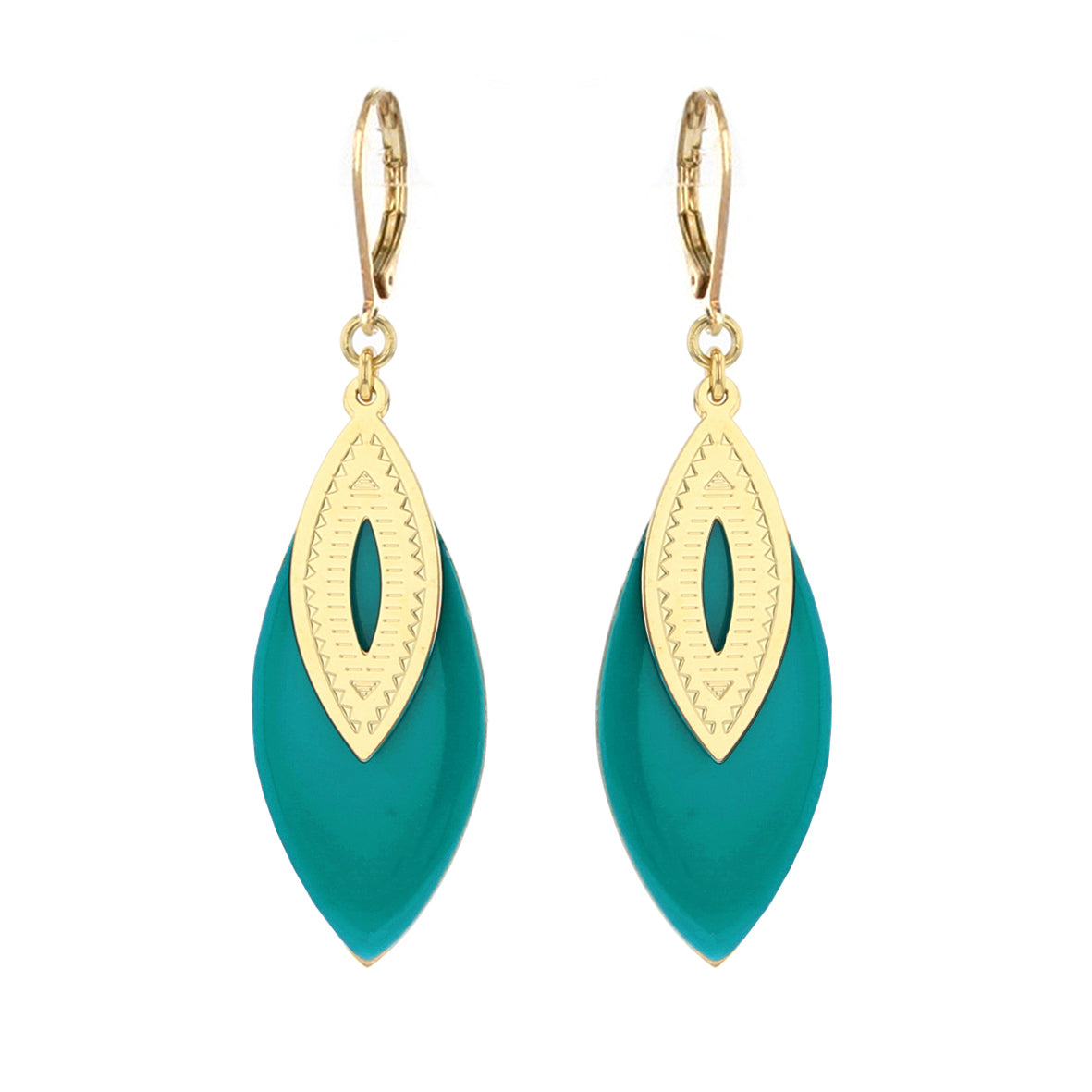 BOUCLES D'OREILLES FEUILLES - ANTILLES