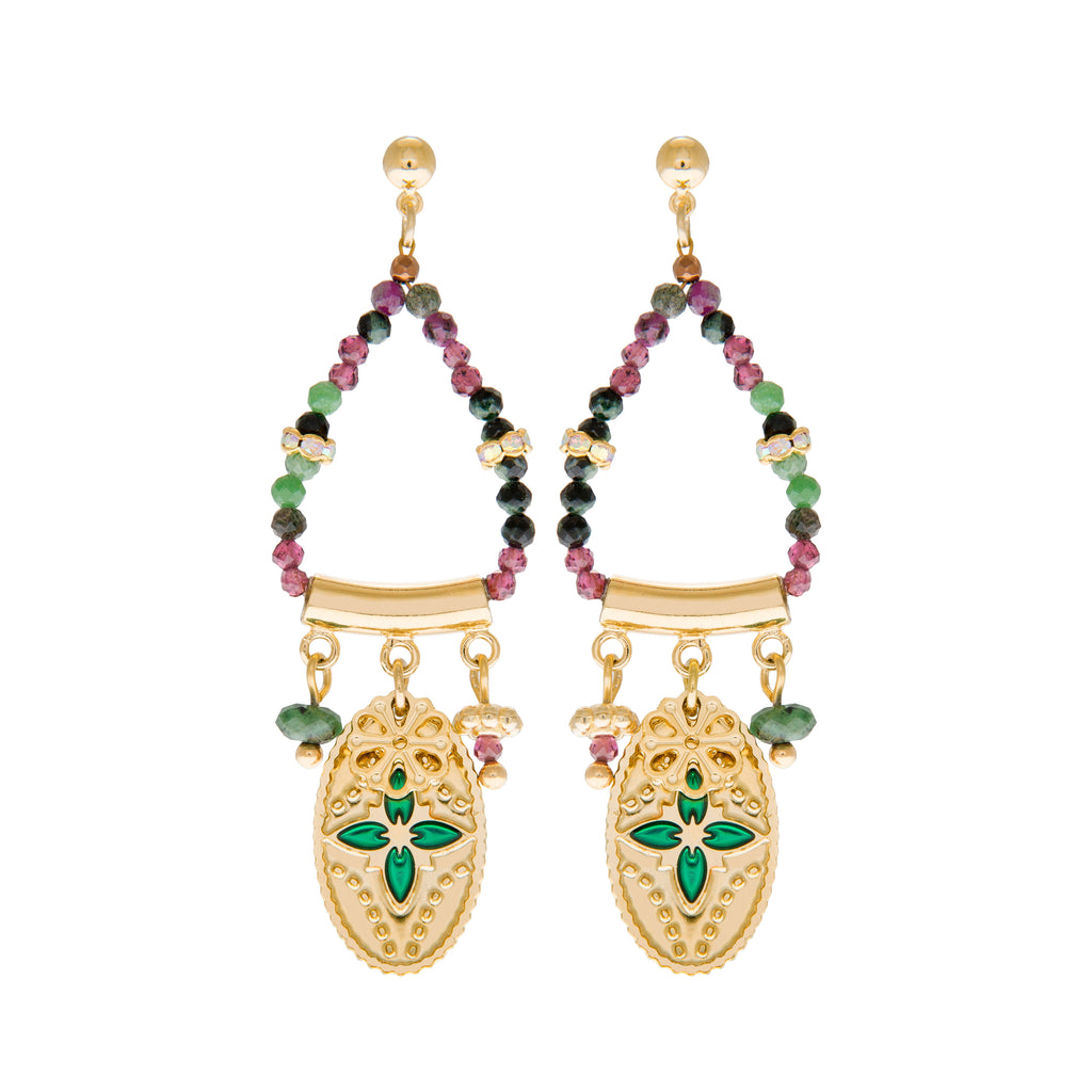 BOUCLES D'OREILLE JAIPUR lotus- DEHLI