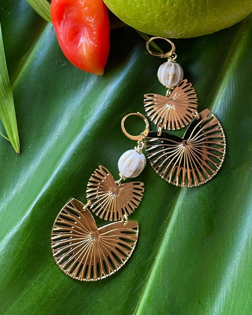 BOUCLES D'OREILLE SUNSET LONGUES - TROPIQUES