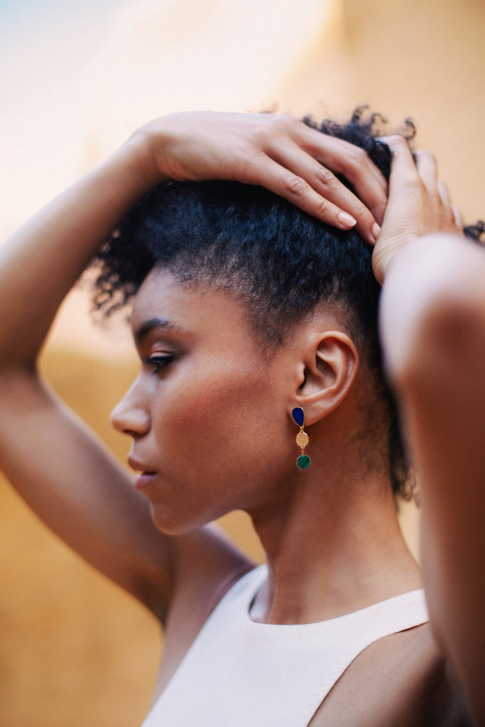 BOUCLES D'OREILLES GALET TRIO - ORIGINES
