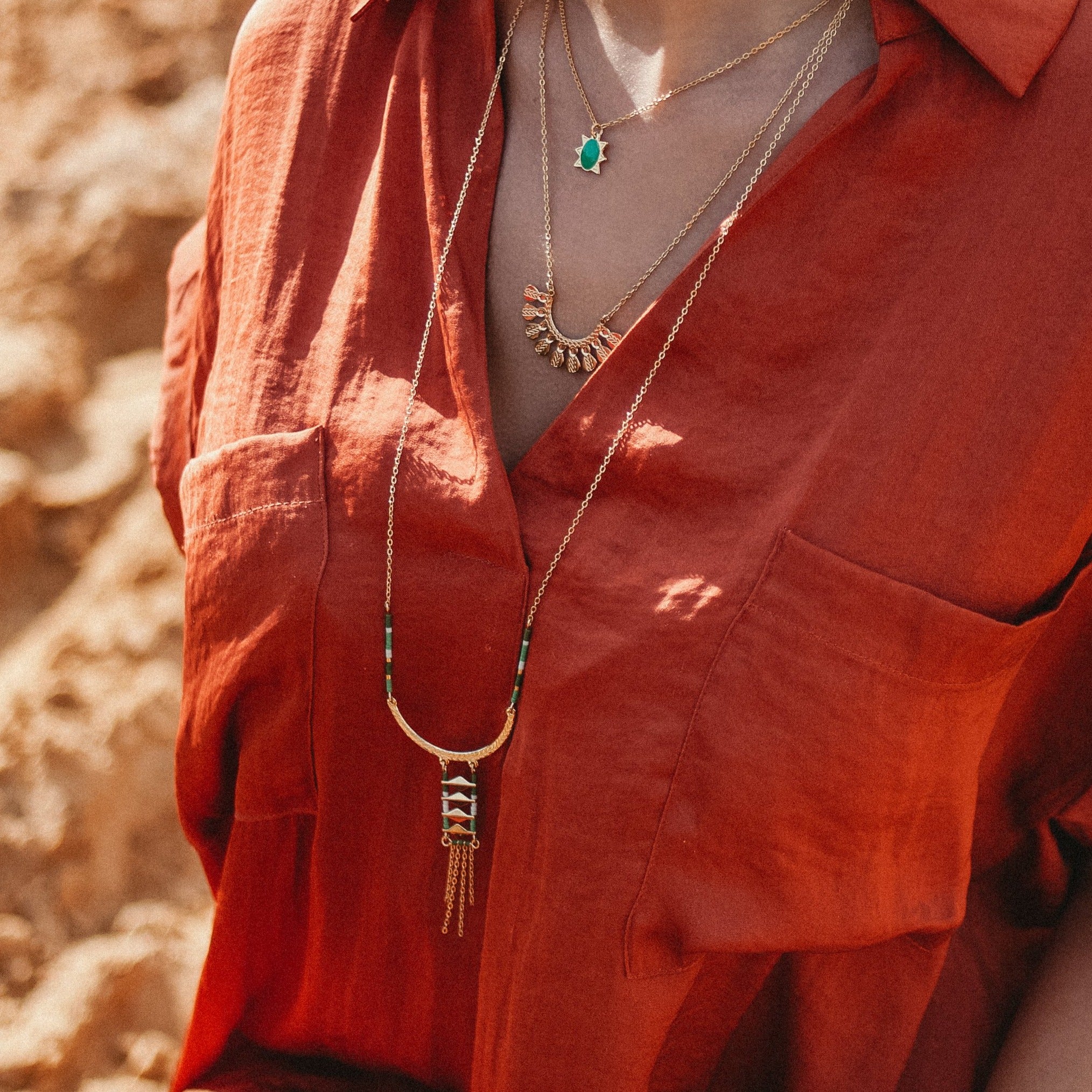COLLIER LONG - SAUTOIR MASSAÏ - ZANA