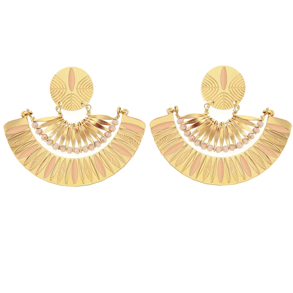 BOUCLES D'OREILLES XXL NUDE (CLIP) - AMAZONIA