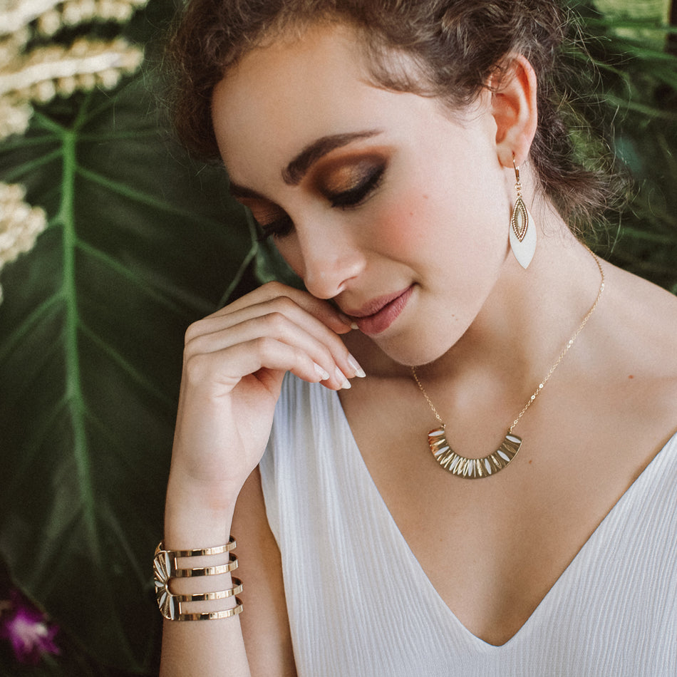 BOUCLES D'OREILLES FEUILLES - ANTILLES
