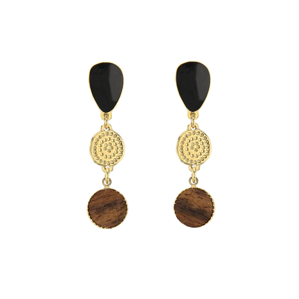 BOUCLES D'OREILLES GALET TRIO - ORIGINES