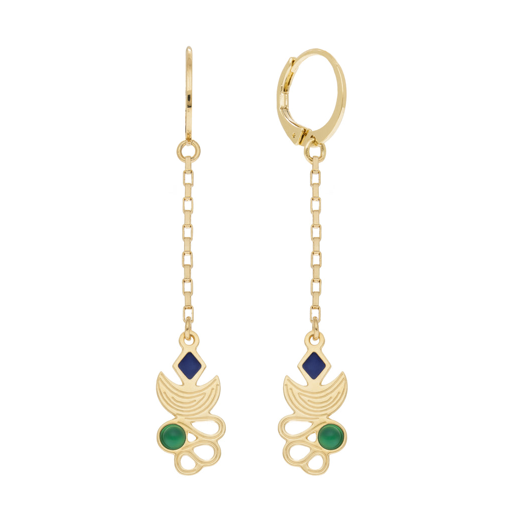 BOUCLES D'OREILLES PENDANTES AHMÈS - ISIS